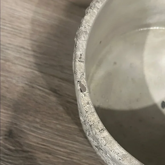 Textured Cream Ceramic Bowl - Neutral Decorative - Picture 8 of 8